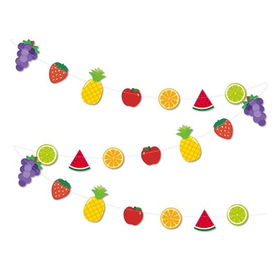 Görögdinnye füzér nyári görögdinnye törpe zászló hawaii gyümölcsök örvények medálok trópusi tengerpart boldog születésnapi parti dekoráció