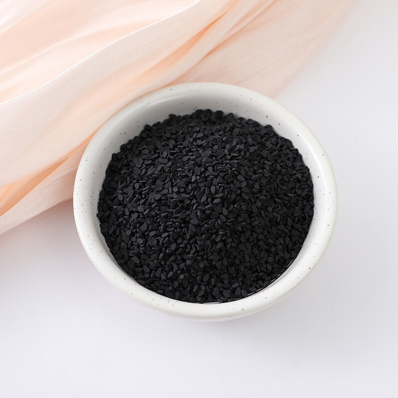 Szimuláció szezámmag szeletek polimer agyag szórványok kézművességhez barkácsolás miniatűr hamis tortadíszítés nyálka kiegészítők 100g/tétel