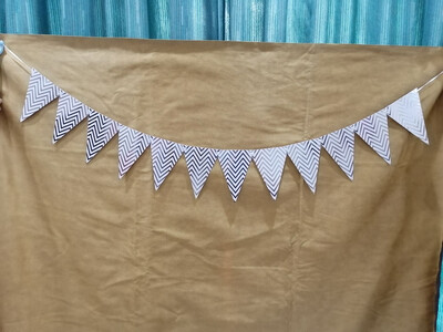 5 méteres fekete arany papír zászlók transzparens papír füzér zászló újévi esküvői babaváró születésnapi kerti sátor dekoráció