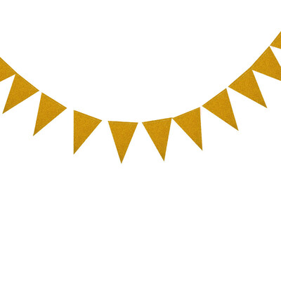 5 méteres fekete arany papír zászlók transzparens papír füzér zászló újévi esküvői babaváró születésnapi kerti sátor dekoráció