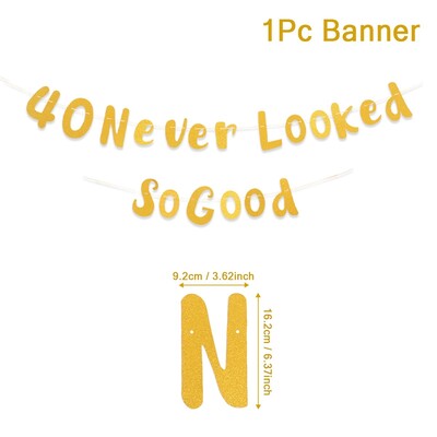 Boldog születésnapot függő zászló zászló 40 50. arany zászló sármány füzér zászló Születésnapi parti dekoráció felnőtteknek otthoni parti kellékek