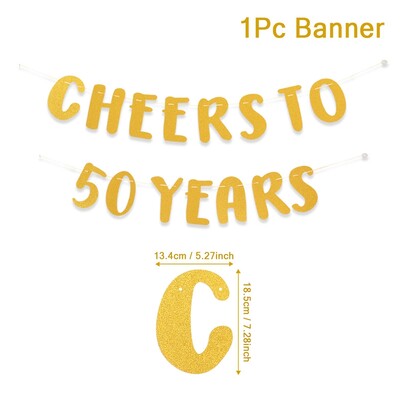 Boldog születésnapot függő zászló zászló 40 50. arany zászló sármány füzér zászló Születésnapi parti dekoráció felnőtteknek otthoni parti kellékek