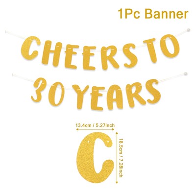 Boldog születésnapot függő zászló zászló 40 50. arany zászló sármány füzér zászló Születésnapi parti dekoráció felnőtteknek otthoni parti kellékek