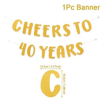 Boldog születésnapot függő zászló zászló 40 50. arany zászló sármány füzér zászló Születésnapi parti dekoráció felnőtteknek otthoni parti kellékek