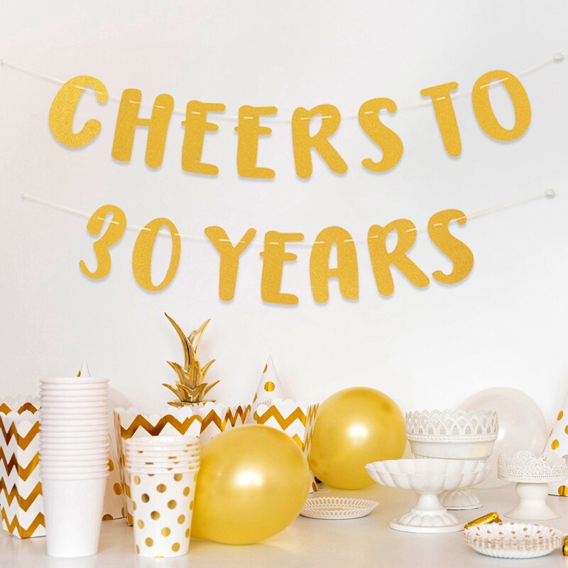 Boldog születésnapot függő zászló zászló 40 50. arany zászló sármány füzér zászló Születésnapi parti dekoráció felnőtteknek otthoni parti kellékek