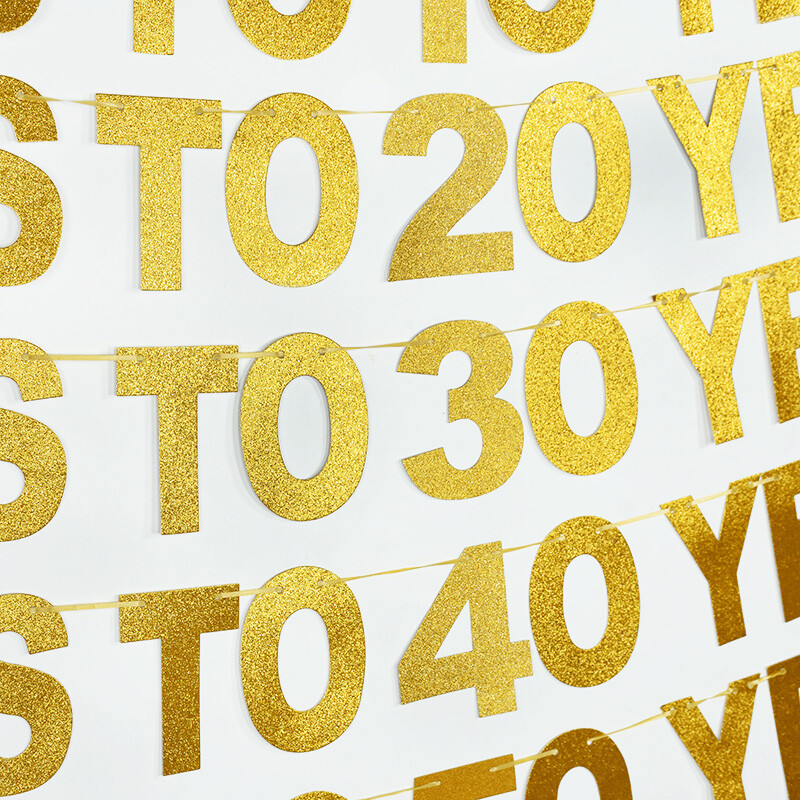 Cheers To Beers 21. 30. 40. 50. 60. születésnapi party Black Gold Beer Cup Banner Boldog születésnapi parti dekoráció Garland