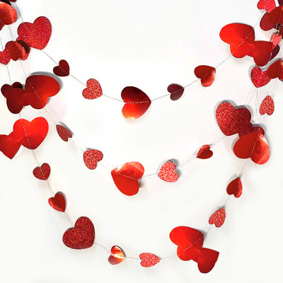 13Ft fémes papír fekete arany gyémánt szív szerelmes füzérek függő transzparens eljegyzéshez legénybúcsú születésnapi buli díszei