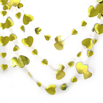 13Ft fémes papír fekete arany gyémánt szív szerelmes füzérek függő transzparens eljegyzéshez legénybúcsú születésnapi buli díszei