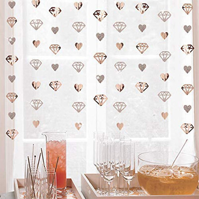 13Ft fémes papír fekete arany gyémánt szív szerelmes füzérek függő transzparens eljegyzéshez legénybúcsú születésnapi buli díszei