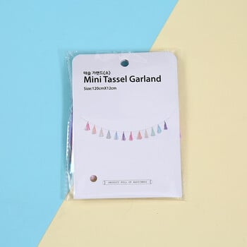 12/24 τμχ Χρωματιστό χαρτομάντιλο Rainbow Tassel Garland DIY Διακόσμηση σκηνικού τοίχου για παστέλ γάμου Διακόσμηση γενεθλίων Βρεφικό ντους