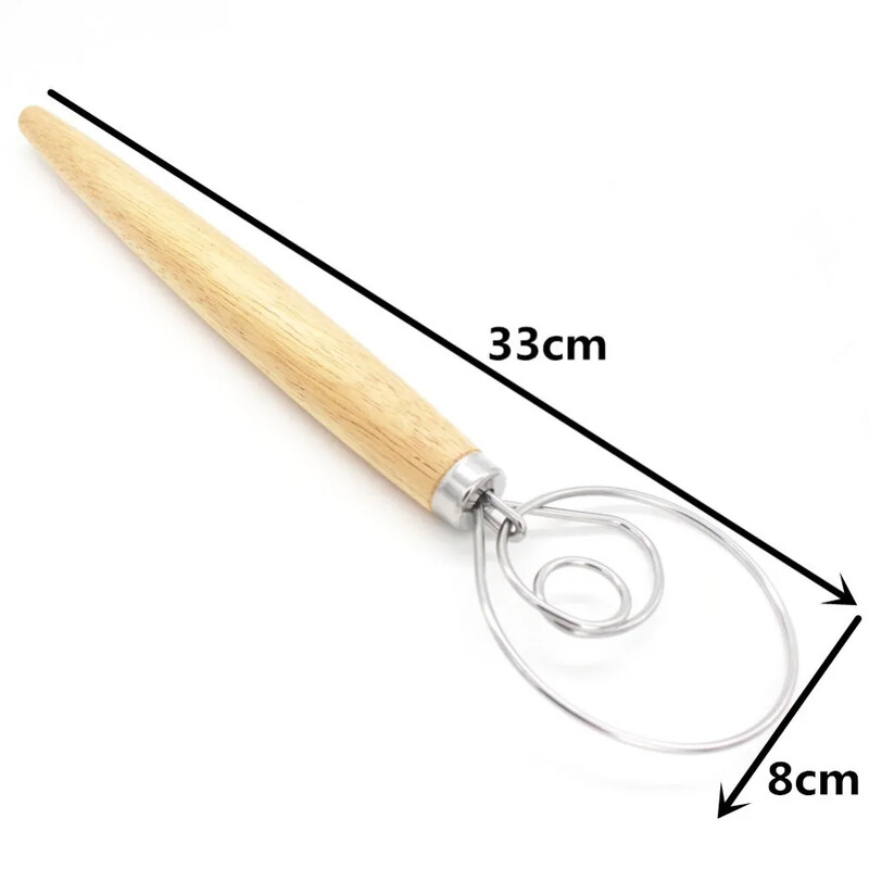 Nerūdijančio plieno daniškas tešlos plaktuvas Olandiškas duonos plaktuvas 13 colių