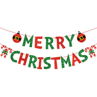 1 szett fekete arany boldog új évet jelző szalaghirdetés 2024-es újévi parti sármány zászló évfordulóhoz, boldog karácsonyt Garland Háztartási kellékek