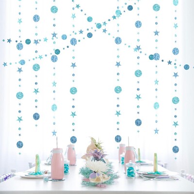 4 méteres csillogó arany dekorációk papír kör pöttyök füzér parti sármány Háttér Banner Esküvő Leánybíró menyasszonyi zuhany karácsony