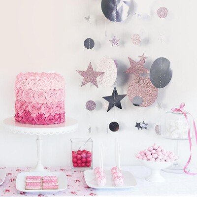 4 méteres csillogó arany dekorációk papír kör pöttyök füzér parti sármány Háttér Banner Esküvő Leánybíró menyasszonyi zuhany karácsony