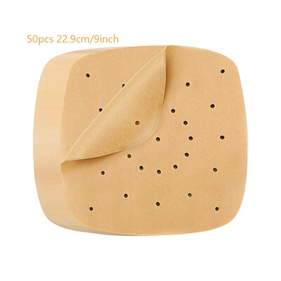 50 db Légsütőpapír speciális konyhai ételek sütéséhez Olajálló kétoldalas szilikon olajpapír tapadásmentes gőzpárna szőnyeg