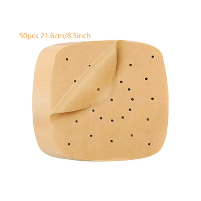 50 db Légsütőpapír speciális konyhai ételek sütéséhez Olajálló kétoldalas szilikon olajpapír tapadásmentes gőzpárna szőnyeg