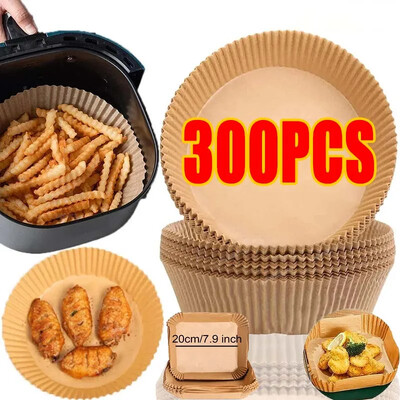 50/100PCS friteza jednokratni papir kvadratni okrugli papir za pečenje tanjur za roštilj neljepljiva prostirka kuhinjska pećnica alat za papir za upijanje ulja