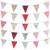 10M Vintage Virág Szövet Sármány Banner Virágnyomat Zászlók 36 Zászló bulihoz Esküvői Születésnapi Fesztivál lobogó Dekor