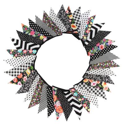 10M Vintage Virág Szövet Sármány Banner Virágnyomat Zászlók 36 Zászló bulihoz Esküvői Születésnapi Fesztivál lobogó Dekor