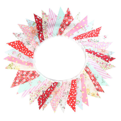 10M Vintage Virág Szövet Sármány Banner Virágnyomat Zászlók 36 Zászló bulihoz Esküvői Születésnapi Fesztivál lobogó Dekor