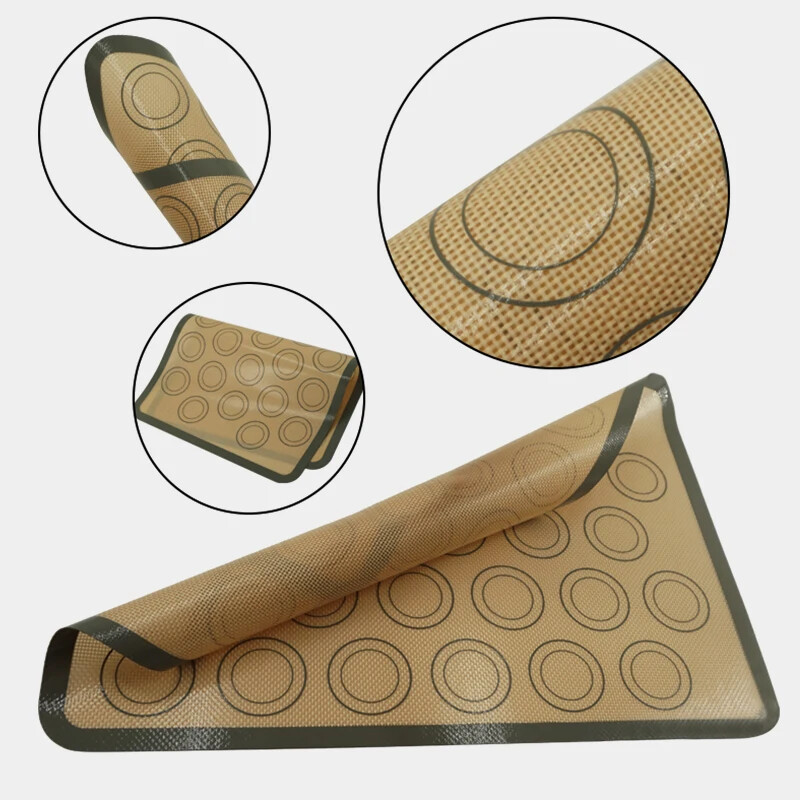 1 db 42x29,5 cm-es szilikon Macaron sütőszőnyeg, tapadásmentes szilikon bélésű tepsi és tekercs makaróni tészta sütemény sütemény készítéséhez