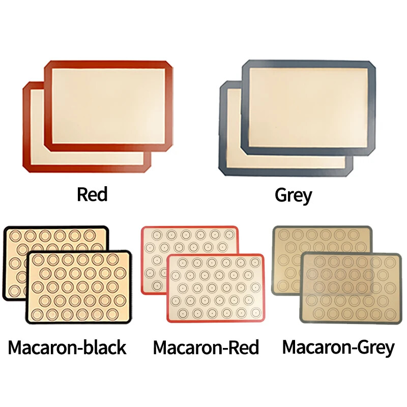 1 db 42x29,5 cm-es szilikon Macaron sütőszőnyeg, tapadásmentes szilikon bélésű tepsi és tekercs makaróni tészta sütemény sütemény készítéséhez