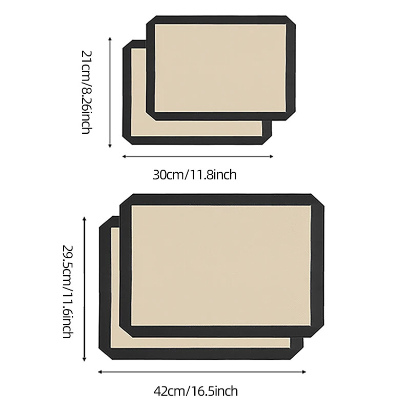 1 db 42x29,5 cm-es szilikon Macaron sütőszőnyeg, tapadásmentes szilikon bélésű tepsi és tekercs makaróni tészta sütemény sütemény készítéséhez