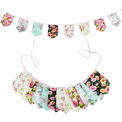 3,5 M többszínű szövet sármány 12 pajzszászló Esküvői party dekoráció Banner Otthon Babazuhany karneváli füzér