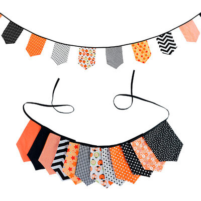 3,5 M többszínű szövet sármány 12 pajzszászló Esküvői party dekoráció Banner Otthon Babazuhany karneváli füzér