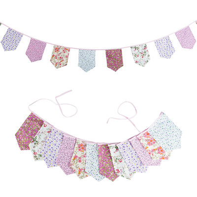 3,5 M többszínű szövet sármány 12 pajzszászló Esküvői party dekoráció Banner Otthon Babazuhany karneváli füzér