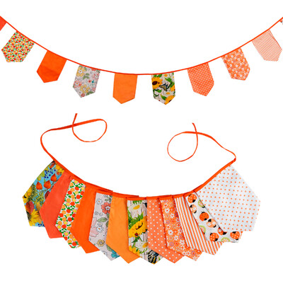 3,5 M többszínű szövet sármány 12 pajzszászló Esküvői party dekoráció Banner Otthon Babazuhany karneváli füzér