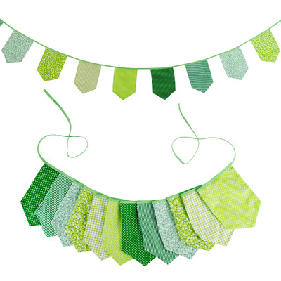 3,5 M többszínű szövet sármány 12 pajzszászló Esküvői party dekoráció Banner Otthon Babazuhany karneváli füzér