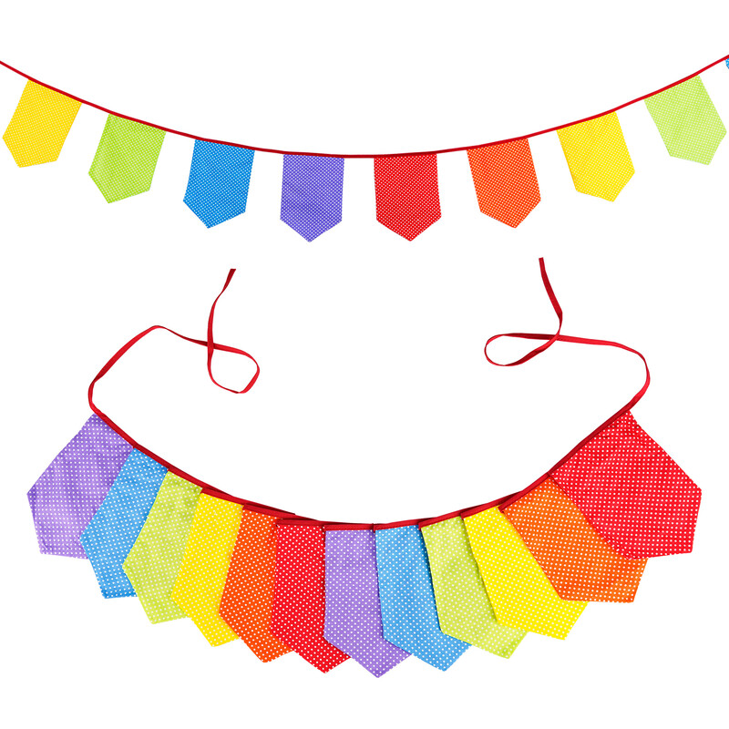 3,5 M többszínű szövet sármány 12 pajzszászló Esküvői party dekoráció Banner Otthon Babazuhany karneváli füzér