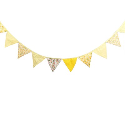 12 zászló - 3,2 M pamut szövet transzparensek piros sármány dekoráció baba zuhanyfüzér születésnapi parti dekoráció kék sármány