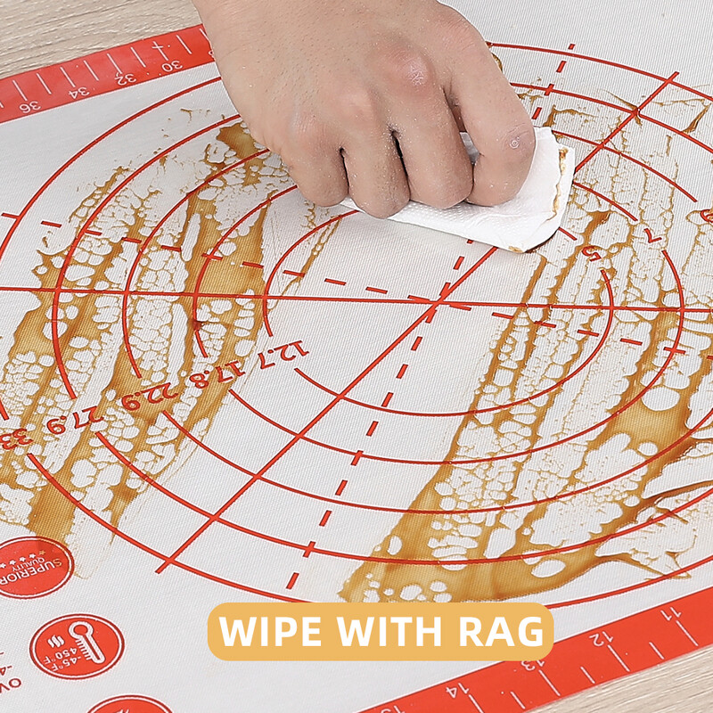 Üvegszálas szilikon sütőszőnyeg nagy dagasztólap, tapadásmentes felületű, gördülő tésztalap, mérleggel konyhai tésztalaphoz