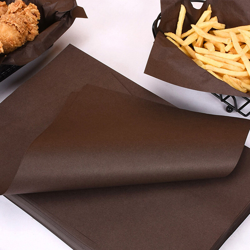 100db olajálló viaszpapír vízálló ételcsomagoló burger krumpli kenyér szendvics csomagolópapír sütőpapír sütősütő eszközök