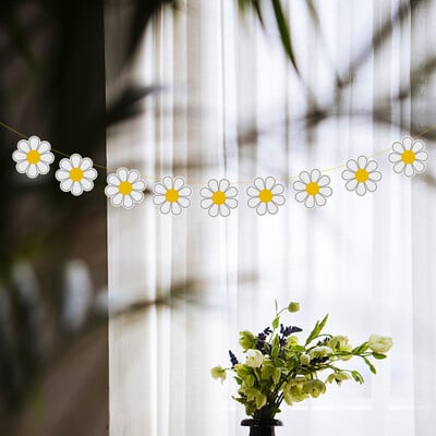 1db Születésnapi Zászló Behúzható Kis Százszorszép Gyermekek Születésnapi parti dekoráció Jelenet elrendezés Kellék banner