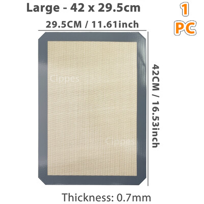 1 db, 2 db szilikon sütőalátét sütőhöz, 2 méret 30/42 cm, tapadásmentes és hőálló tepsi, süteményhez, macaronhoz, kenyérhez