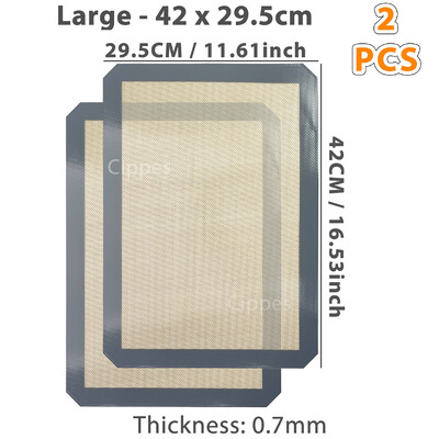 1 db, 2 db szilikon sütőalátét sütőhöz, 2 méret 30/42 cm, tapadásmentes és hőálló tepsi, süteményhez, macaronhoz, kenyérhez