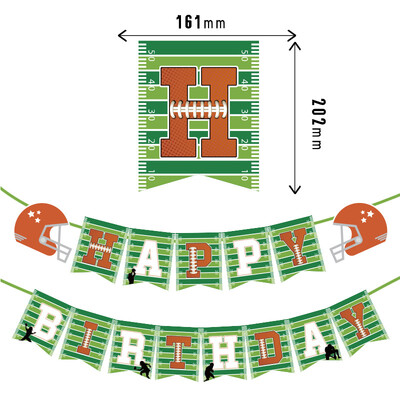 ÚJ Super Rugby téma zászlóhúzó születésnapi parti dekoráció Amerikai futball zászló húzó torta zászló beillesztés cikkek