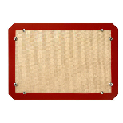 Szilikon sütőszőnyeg gombos, tapadásmentes sütőbetétekkel, újrafelhasználható hőálló tésztaszőnyeg, szivárgásbiztos sütilapos sütési kellékek