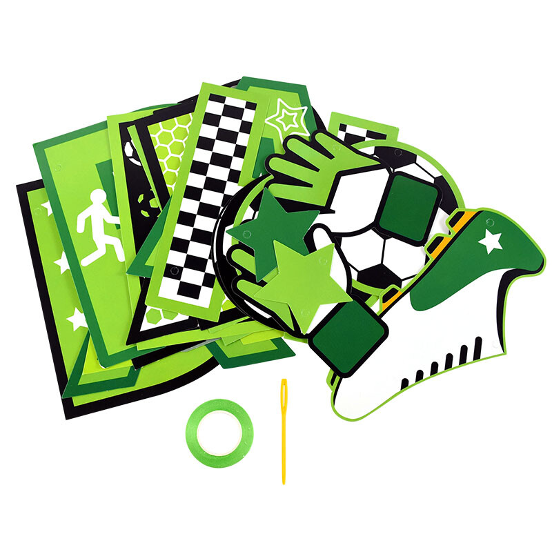 1 db Football Papír Banner Függő Dísz Fiú Foci Boldog Születésnapi Party dekoráció Gyerekeknek Ajándékok Babazuhany kellékek