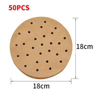 50db Air Fryer Papír Eldobható Gőzölő Bélés Konyhai Sütőpapírok Sütő tapadásmentes gőzszőnyeg Olajelnyelő papír