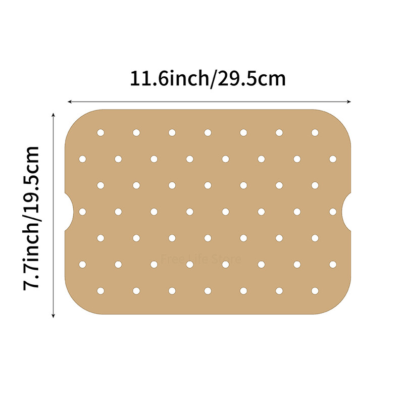 50 db Air Fryer eldobható papír tapadásmentes pergamen papírbetét Ninja Foodi XL Smart FG551 6 az 1-ben beltéri grilltartozékokhoz