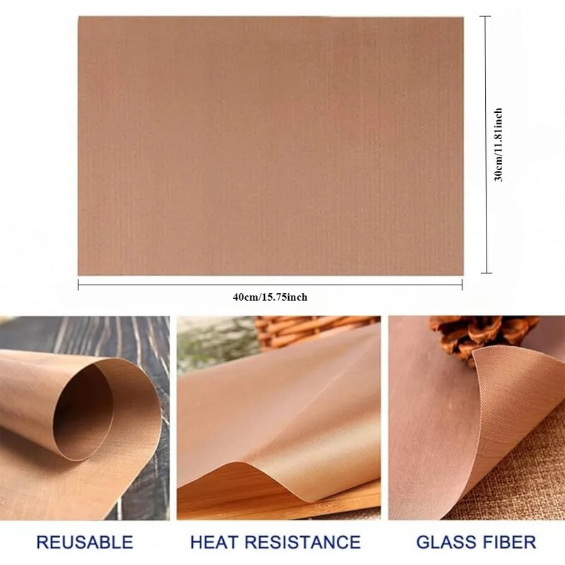 4 DB olajszövetes sütőpapír, újrafelhasználható tapadásmentes, hőálló pergamenpapír szőnyeg süteményekhez Péksütemények Pizza konyhai sütőeszközök