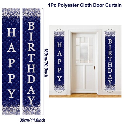 Fekete arany ajtófüggöny lógó zászló Boldog születésnapi parti dekoráció Felnőtt 30. 40. 50. születésnapi bulihoz szükséges kellékek