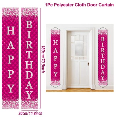 Fekete arany ajtófüggöny lógó zászló Boldog születésnapi parti dekoráció Felnőtt 30. 40. 50. születésnapi bulihoz szükséges kellékek