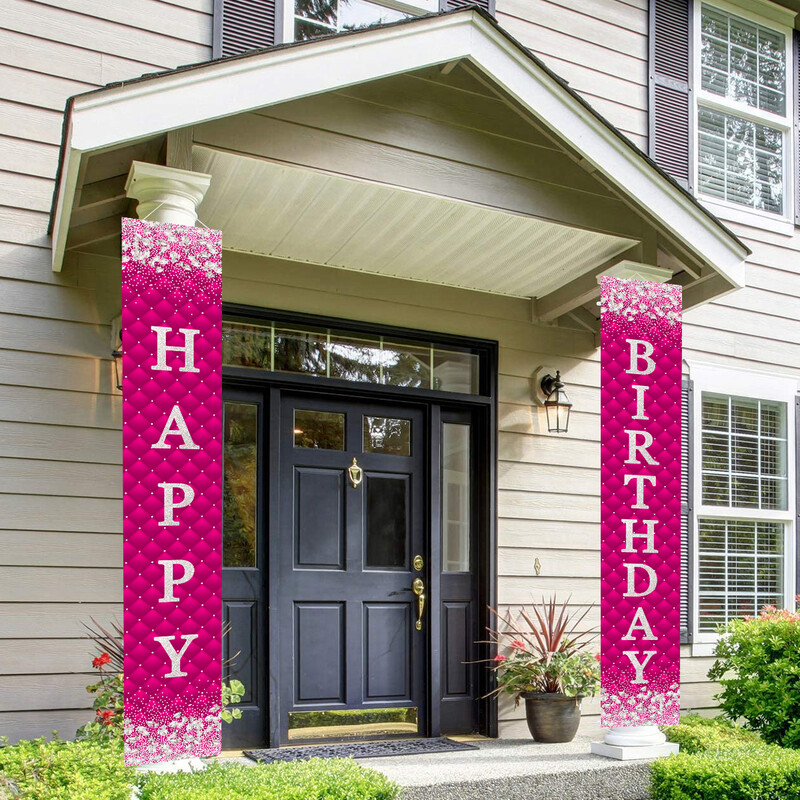Fekete arany ajtófüggöny lógó zászló Boldog születésnapi parti dekoráció Felnőtt 30. 40. 50. születésnapi bulihoz szükséges kellékek