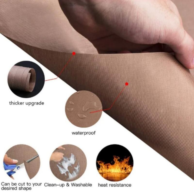 Sütőszőnyeg lap 40 * 60 cm vagy 30 * 40 cm, újrafelhasználható, tapadásmentes, olajálló sütőpapír, hőálló sütőbetét BBQ pad