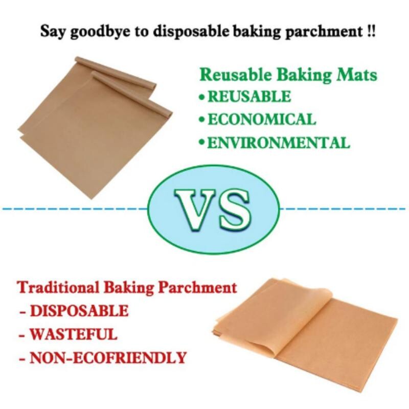 Sütőszőnyeg lap 40 * 60 cm vagy 30 * 40 cm, újrafelhasználható, tapadásmentes, olajálló sütőpapír, hőálló sütőbetét BBQ pad